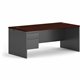 HON 38000 H38294L Pedestal Desk - 72" x 36"29.5" - 2 x Box, File Drawer(s)Left Side - Waterfall Edge - Finish: Charcoal