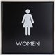 Lorell Women's Restroom Sign - 1 Each - Women Print/Message - 8" Width x 8" Height - Square Shape - Surface-mountable - Easy Rea