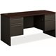 HON 38000 H38852 Pedestal Credenza - 60" x 24"29.5" - 4 x Box, File Drawer(s) - Double Pedestal - Waterfall Edge - Finish: Charc