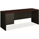 HON 38000 Series Credenza - 2-Drawer - 72" x 24"29.5" - 2 Drawer(s) - Single Pedestal on Left Side - Radius Edge - Material: Ste