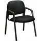 HON Solutions Seating 4000 Chair - Black Seat - Black Fabric Back - Black Frame - Black - Armrest