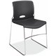 HON Olson Chair - Plastic Seat - Lava Plastic Back - Chrome Steel Frame - Lava - Plastic - 4 / Carton