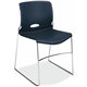 HON Olson Chair - Plastic Seat - Regatta Plastic Back - Chrome Steel Frame - Plastic - 4 / Carton