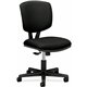 HON Volt Chair - Black Seat - Black Fabric Back - Black Frame - Low Back - 5-star Base - Black - 1 Each