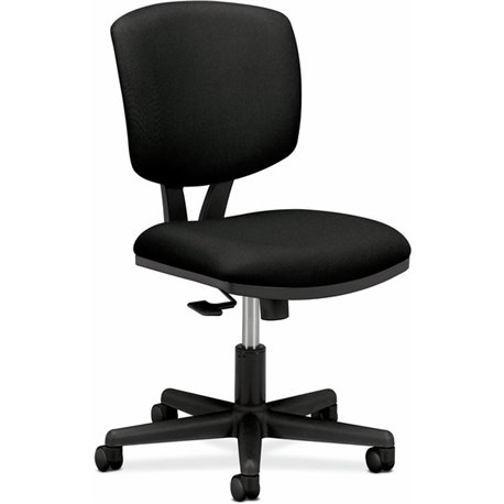 HON Volt Chair - Black Seat - Black Fabric Back - Black Frame - Low Back - 5-star Base - Black - 1 Each