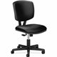 HON Volt Chair - Black Bonded Leather Seat - Black Bonded Leather Back - Black Frame - Low Back - 5-star Base - Black