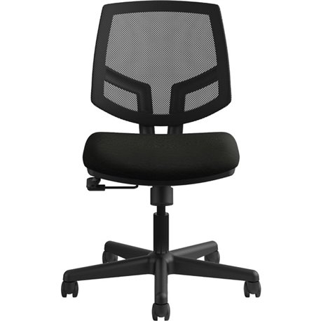 HON Volt Chair - Black Bonded Leather Seat - Black Mesh Back - Black Frame - Black