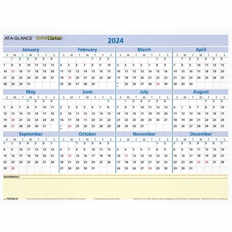 At-A-Glance WatercolorsWall Calendar - Medium Size - Julian Dates - Monthly - 12 Month - January 2024 - December 2024 - 1 Month 