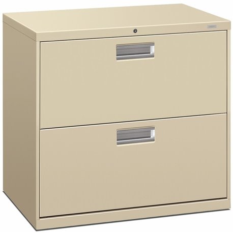 HON Brigade 600 H672 Lateral File - 30" x 18"28.4" - 2 Drawer(s) - Finish: Putty