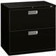 HON Brigade 600 H672 Lateral File - 30" x 18"28.4" - 2 Drawer(s) - Finish: Black