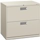 HON Brigade 600 H672 Lateral File - 30" x 18"28.4" - 2 Drawer(s) - Finish: Light Gray