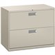 HON Brigade 600 H682 Lateral File - 36" x 18"28.4" - 2 Drawer(s) - Finish: Light Gray