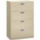 HON Brigade 600 H684 Lateral File - 36" x 18"53.3" - 4 Drawer(s) - Finish: Putty