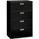 HON Brigade 600 H684 Lateral File - 36" x 19.3"53.3" - 4 Drawer(s) - Finish: Black