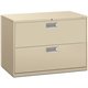 HON Brigade 600 H692 Lateral File - 42" x 18"28.4" - 2 Drawer(s) - Material: Steel - Finish: Putty