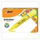 BIC Brite Liner Fluorescent Highlighters - Chisel Marker Point Style - Yellow - 1 Dozen