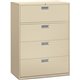 HON Brigade 600 H694 Lateral File - 42" x 18"53.3" - 4 Drawer(s) - Material: Steel - Finish: Putty