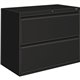 HON 800 Series Lateral File - 2-Drawer - 36" x 19.3" x 28.4" - 2 x Drawer(s) - Legal, Letter - Lateral - Security Lock - Black -