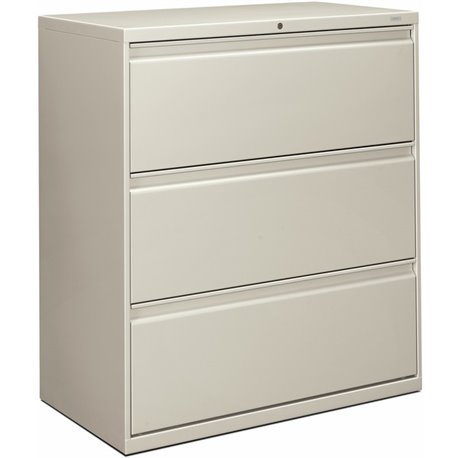 HON Brigade 800 H883 Lateral File - 36" x 18"40.9" - 3 Drawer(s) - Finish: Light Gray