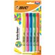 BIC Brite Liner Highlighter, Assorted, 5 Pack - Chisel Marker Point Style - Fluorescent Assorted - 5 Pack