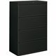 HON 800 Series Lateral File - 4-Drawer - 36" x 19.3" x 53.3" - 4 x Drawer(s) - Legal, Letter - Lateral - Security Lock - Black -