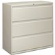 HON Brigade 800 H893 Lateral File - 42" x 18"40.9" - 3 Drawer(s) - Finish: Light Gray