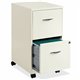 Hirsh Mobile File Cabinet - 14.2" x 18" x 26.5" - 2 x Drawer(s) for File - Letter - Vertical - Mobility, Glide Suspension, Locki