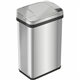 HLS Commercial Stainless Steel Sensor Trash Can - 4 gal Capacity - Rectangular - Touchless - Sensor, Fingerprint Resistant - 17.