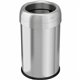 HLS Commercial Stainless Steel Open Top Trash Can - 13 gal Capacity - Round - Manual - Heavy Duty, Fingerprint Resistant, Bacter