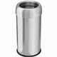 HLS Commercial Stainless Steel Open Top Trash Can - 16 gal Capacity - Round - Manual - Heavy Duty, Fingerprint Resistant, Bacter