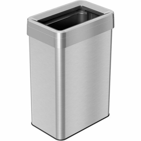 HLS Commercial Stainless Steel Bin Receptacle - Deodorizer - 16 gal Capacity - Rectangular - Fingerprint Proof, Recyclable - 25.