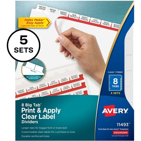 Avery Printable Square Labels, 22565, 2&rdquoW x 2&rdquoD, Glossy White, Pack Of 120 Labels - 2" Width x 2" Length - Permanent A