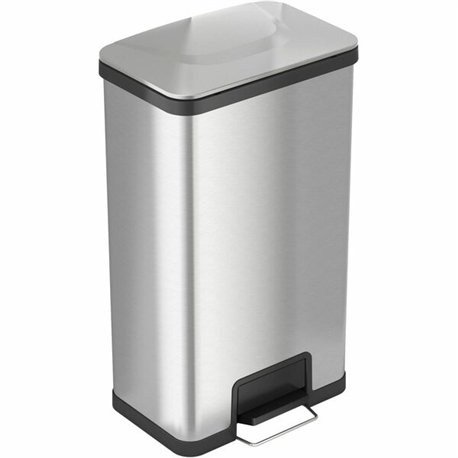 HLS Commercial AirStep Stainless Steel Step Trash Can - Deodorizer - 4.76 gal Capacity - Foot Pedal, Smudge Resistant, Easy to C