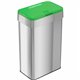 HLS Commercial Rectangular Open Top Compost Bin/Lid - Push Button Opening - 21 gal Capacity - Rectangular - Smudge Resistant, Fi