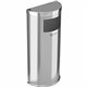 HLS Commercial 9-Gallon Half-Round Side-Entry Trash Can - 9 gal Capacity - Half-round - Removable Lid, Handle, Wall Mountable, F