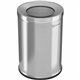HLS Commercial 26-Gallon Round Open Top Trash Can - 26 gal Capacity - Round - Handle, Smudge Resistant, Easy to Clean, Fingerpri