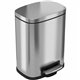 HLS Commercial Stainless Steel Soft Step Trash Can - 1.50 gal Capacity - Fire Resistant - Smooth, Pedal Control, Fingerprint Res