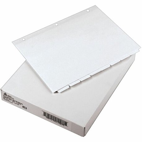 Avery Plain Tab Write-On Dividers - 8 x Divider(s) - 8 Tab(s)/Set - 8.5" Divider Width x 11" Divider Length - Letter - 3 Hole Pu