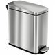 HLS Commercial Fire-Rated Soft Step Trash Can - 3 gal Capacity - Pedal Control, Durable, Smooth, Lid Closure, Fingerprint Proof,