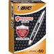 BIC PrevaGuard Clic Stic Antimicrobial Pens - Medium Pen Point - 1 mm Pen Point Size - Retractable - Black - 60 / Box