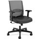 HON Convergence Chair - Black Vinyl Seat - Black Mesh Back - Black Frame - 5-star Base - Black