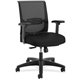 HON Convergence Task Chair - Black Fabric Seat - Black Mesh Back - Black Frame - 5-star Base - Black