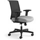 HON Convergence Chair - Black Vinyl, Fabric Seat - Black Mesh Back - Black Frame - 5-star Base - Frost