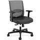 HON Convergence Chair - Vinyl Seat - Black Mesh Back - Black Frame - 5-star Base - Black