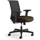 HON Convergence Chair - Espresso Fabric Seat - Black Mesh Back - Black Frame - 5-star Base - Espresso