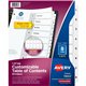 Avery 8-tab Custom Table of Contents Dividers - 48 x Divider(s) - 1-8, Table of Contents - 8 Tab(s)/Set - 8.5" Divider Width x 1