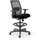 HON Ignition ReActiv Low-Back Task Stool - Black Foam Seat - Black Frame - Low Back - 5-star Base - Armrest - 1 Each