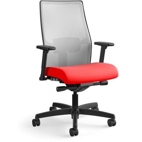 HON Ignition 2.0 Chair - Ruby Fabric Seat - Fog Mesh Back - Black Frame - Mid Back - Ruby