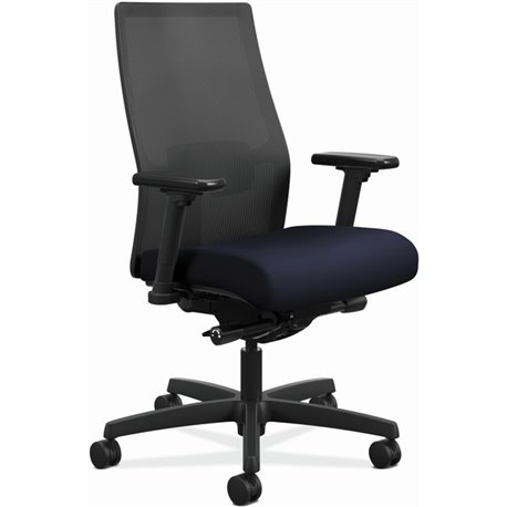 HON Ignition 2.0 Chair - Navy Fabric Seat - Black Mesh Back - Black Frame - Mid Back - Navy