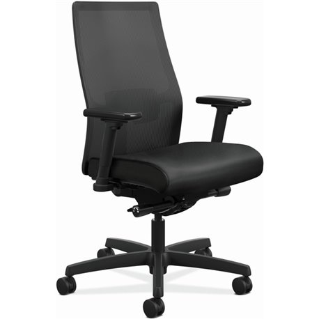 HON Ignition 2.0 Chair - Vinyl Seat - Black Mesh Back - Black Frame - Black